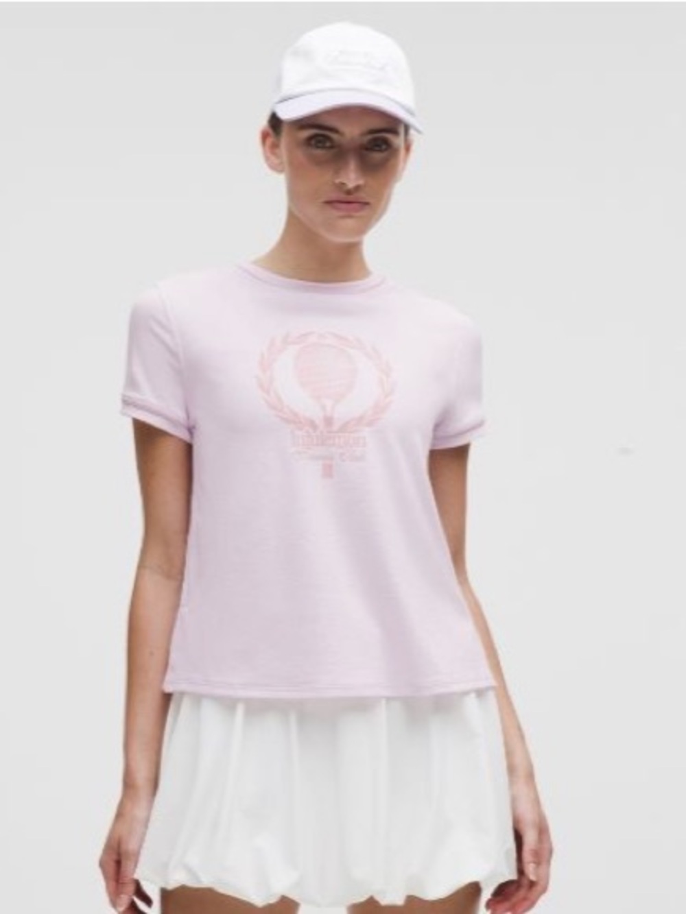 lululemon - tennis club shirt (pink organza)